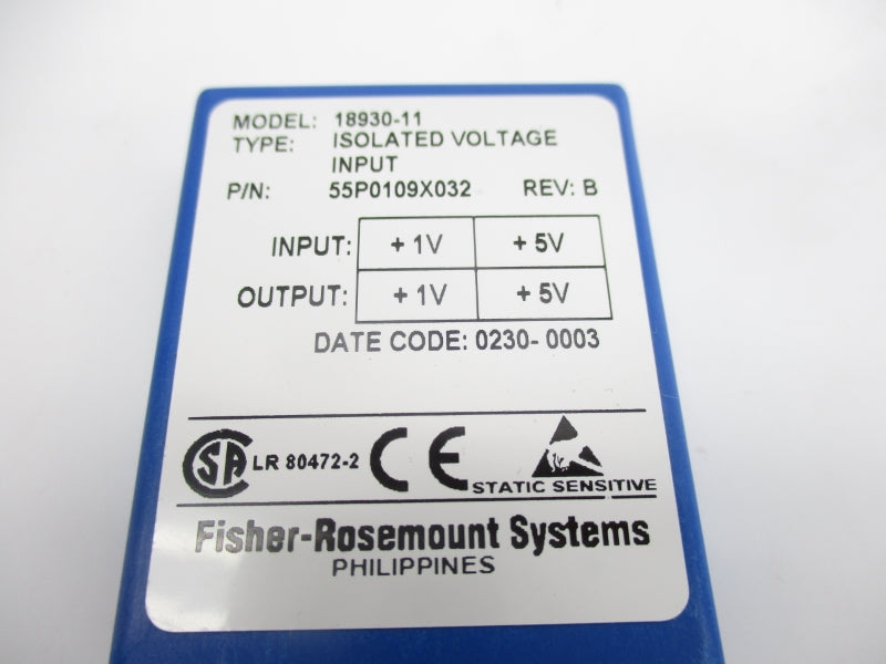 FISHER-ROSEMOUNT 55P0101X032 18930-11 5V NSNP