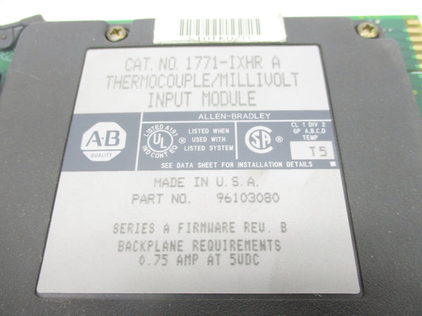 ALLEN BRADLEY 1771-IXHR SER. A 5VDC 0.75A UNMP