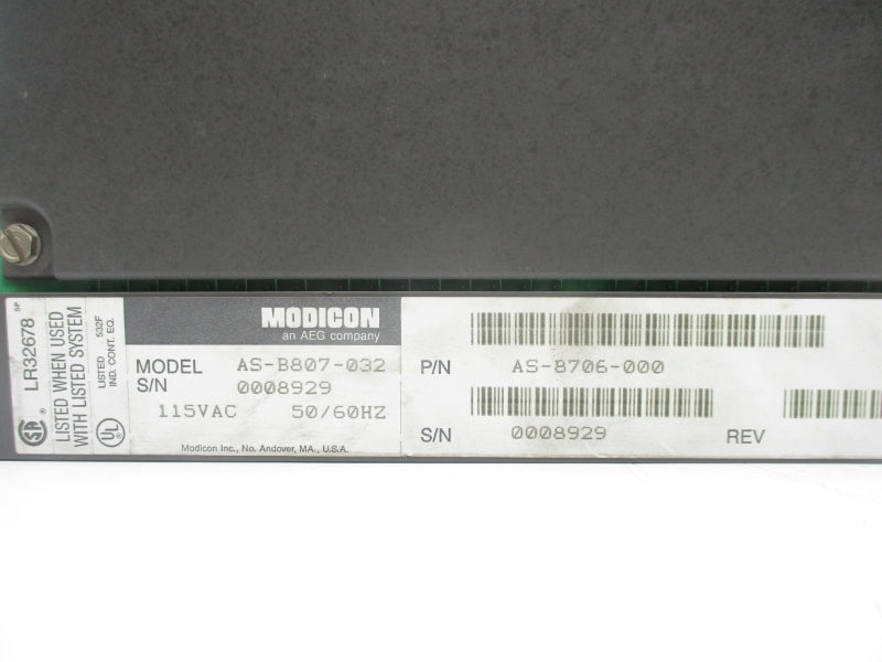 MODICON AS-B807-032 115VAC NSNP