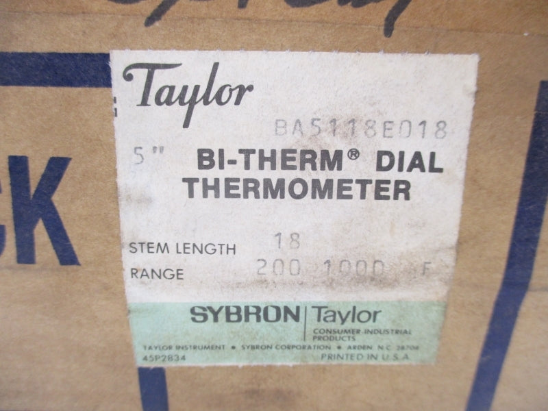 TAYLOR BA5118E018 200-1000F 5" NSFS
