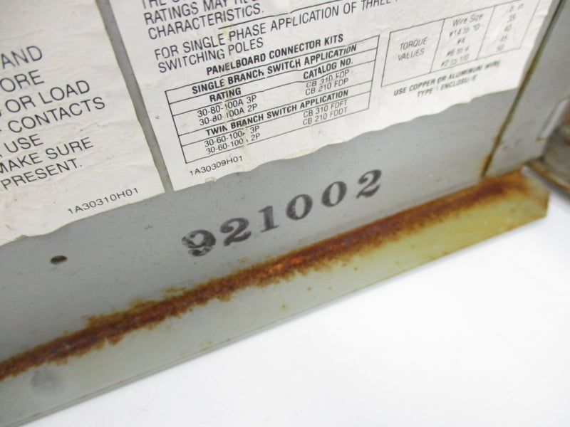 WESTINGHOUSE FDPT3633R 600VAC 100A UNMP