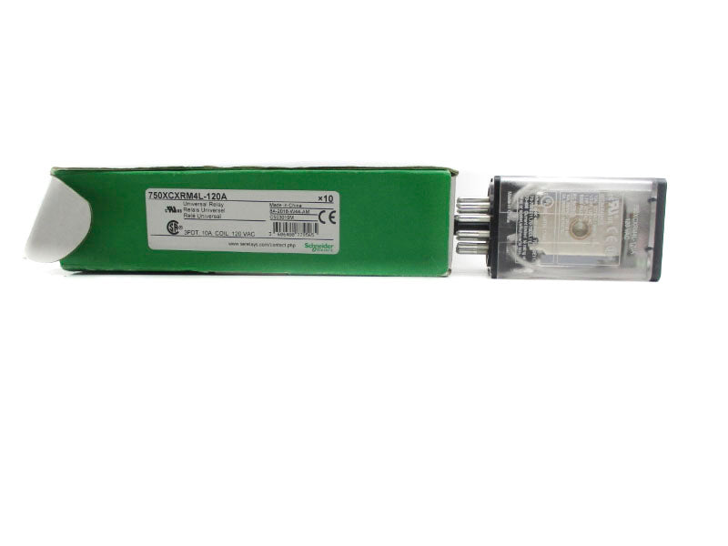 SCHNEIDER ELECTRIC 750XCXRM4L-120A 120VAC 10A (PKG OF 10) NSMP