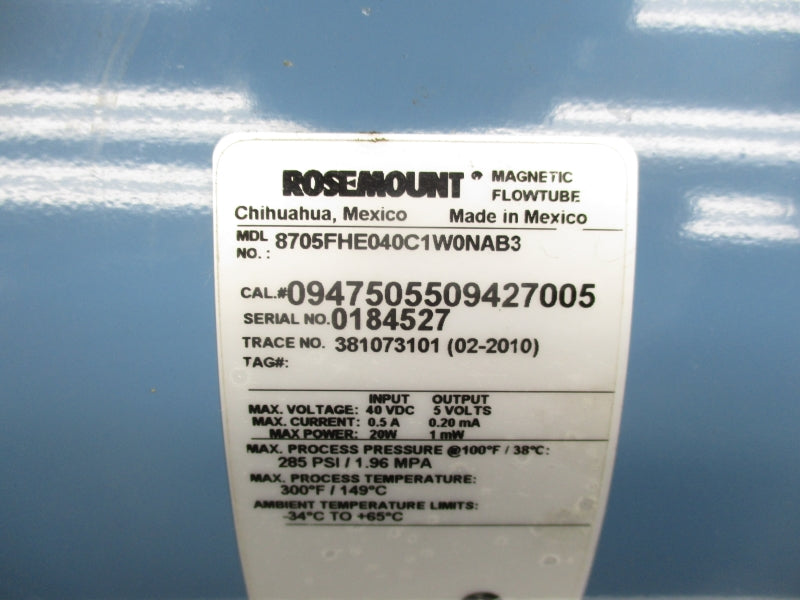ROSEMOUNT 8705FHE040C1W0NAB3 W/8732EST1A1NAM4 90-250VAC NSNP