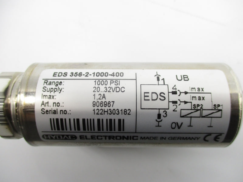 HYDAC EDS356-2-1000-400 20-32VDC 1.2A 1000PSI NSNP