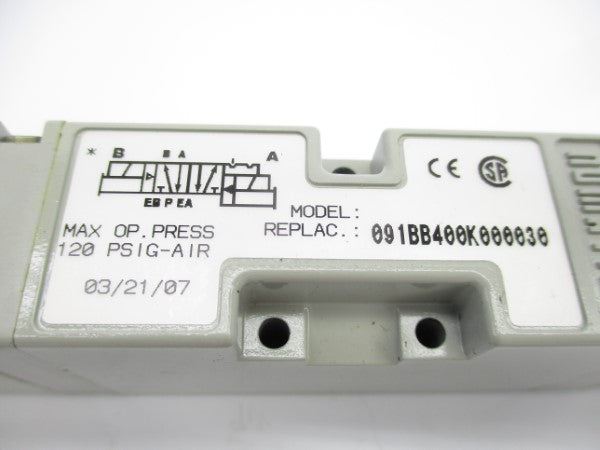 NUMATICS 091BB400K000030 110-120V 0.05A 120PSI NSNP