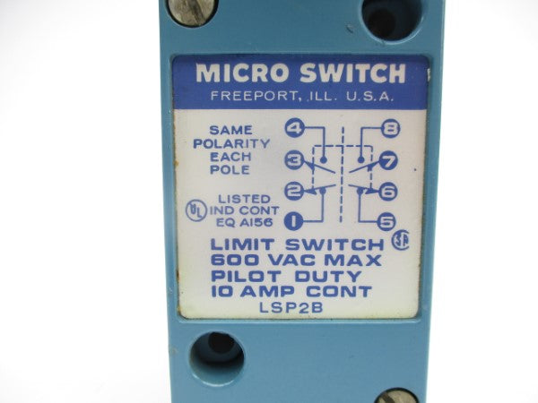 MICRO SWITCH LSP2B 600VAC 10A NSNP