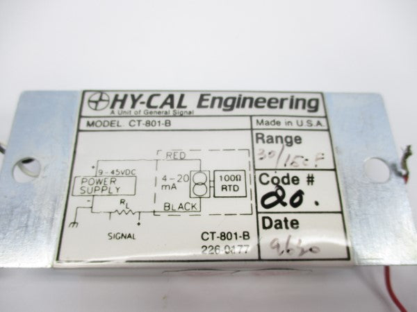 HYCAL ENGINEERING CT-801-B 30-150F UNMP