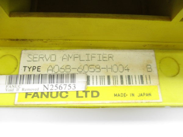 FANUC A06B-6058-H004 SER. B (AS PICTURED) UNMP