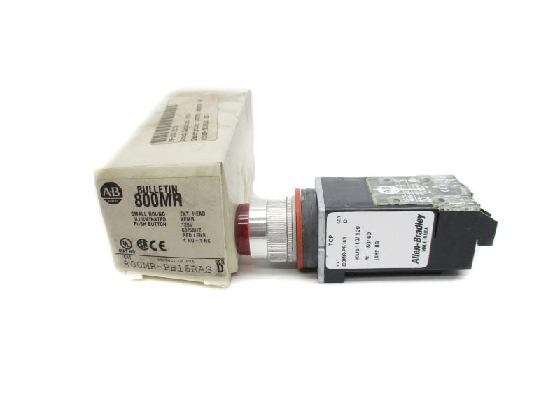 ALLEN BRADLEY 800MR-PB16RAS SER. D 120V (WH) NSMP