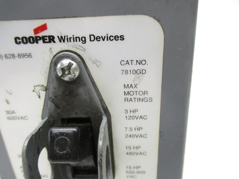 COOPER 7810GD 550-600VAC 30A UNMP
