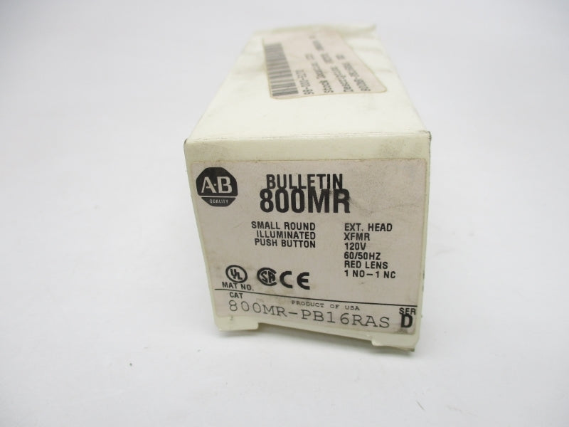 ALLEN BRADLEY 800MR-PB16RAS SER. D 120V (WH) NSMP