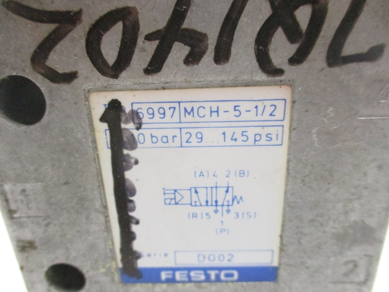 FESTO MCH-5-1/2 6997 29-145PSI UNMP