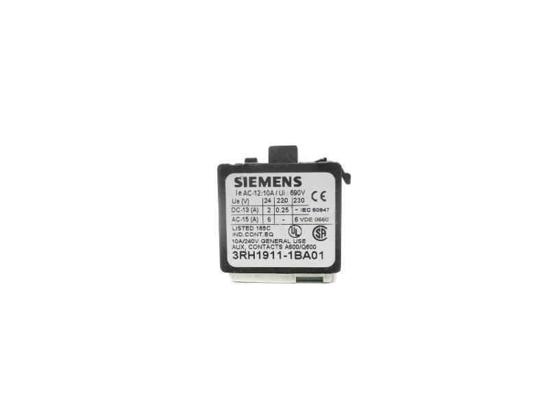 SIEMENS 3RH1911-1BA01 240V 10A NSNP