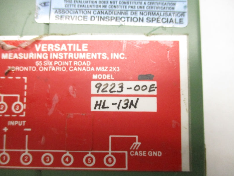 VERSATILE 9223-00E-HL-13N 0-2000 UNMP