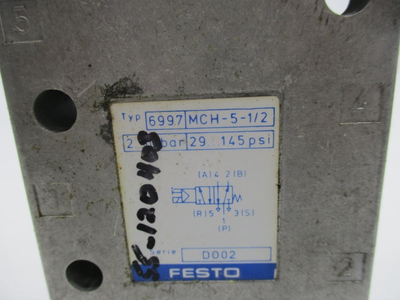 FESTO MCH-5-1/2 6997 29-145PSI UNMP