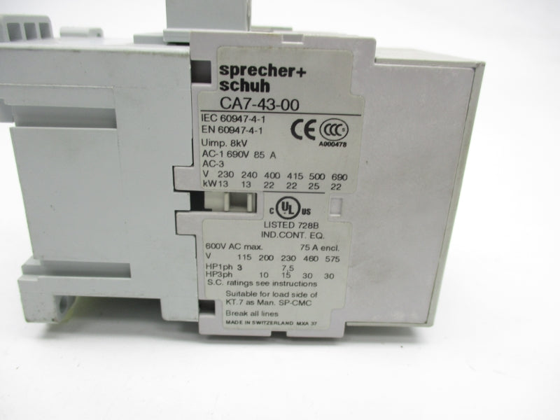 SPRECHER+SCHUH CA7-43-00 100-110V 75A NSNP