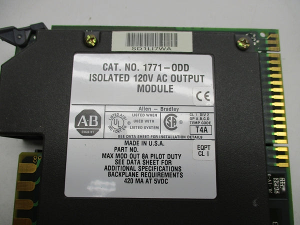 ALLEN BRADLEY 1771-ODD 120VAC NSNP