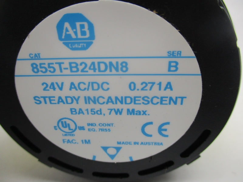 ALLEN BRADLEY 855T-B24DN8 SER. B 24VAC/DC 0.271A NSNP