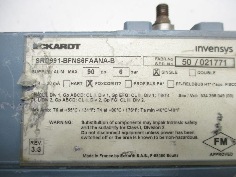 ECKARDT SRD991-BFNS6FAANA-B 90PSI UNMP