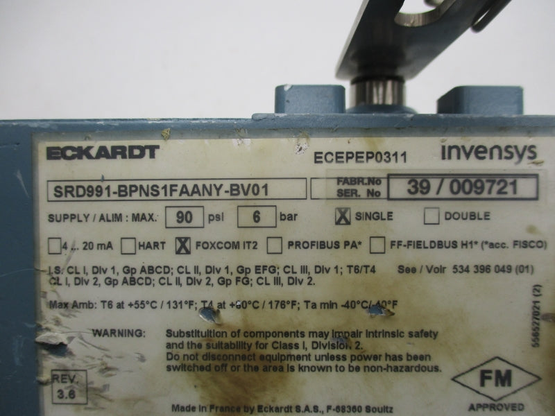 ECKARDT SRD991-BPNS1FAANY-BV01 90PSI UNMP