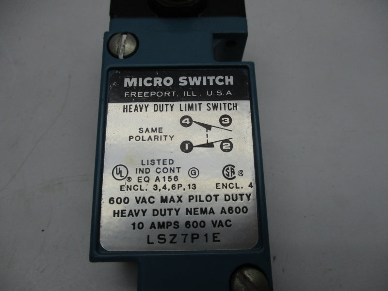 MICRO SWITCH LSZ7P1E 600VAC 10A NSNP