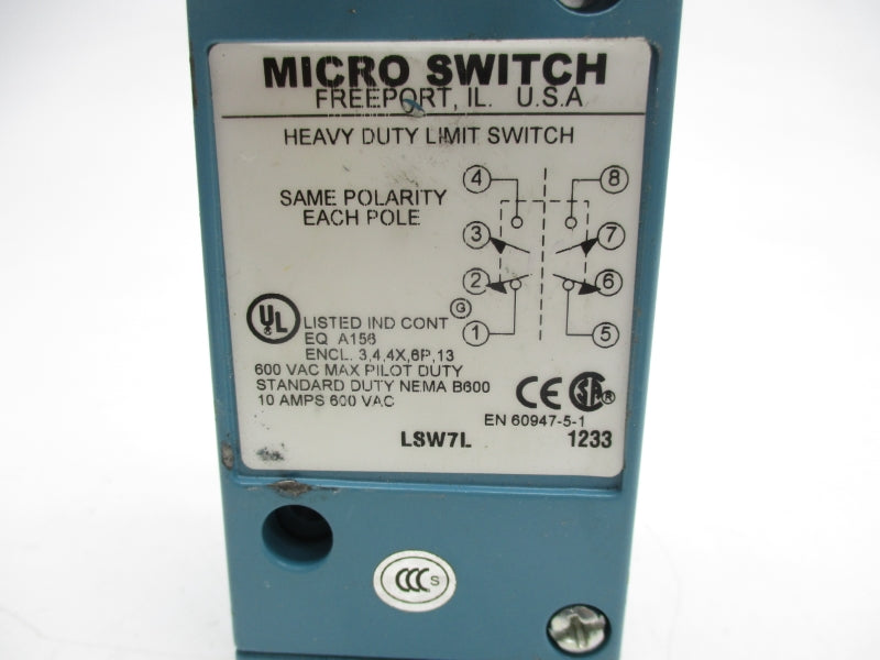 MICRO SWITCH LSW7L 600VAC 10A NSNP