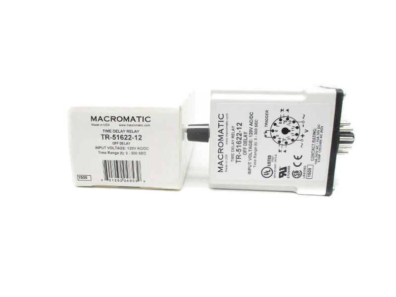 MACROMATIC TR-51622-12 120VAC/DC 10A 3-300SEC NSMP