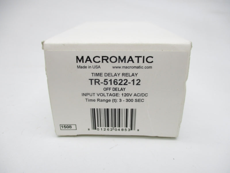 MACROMATIC TR-51622-12 120VAC/DC 10A 3-300SEC NSMP