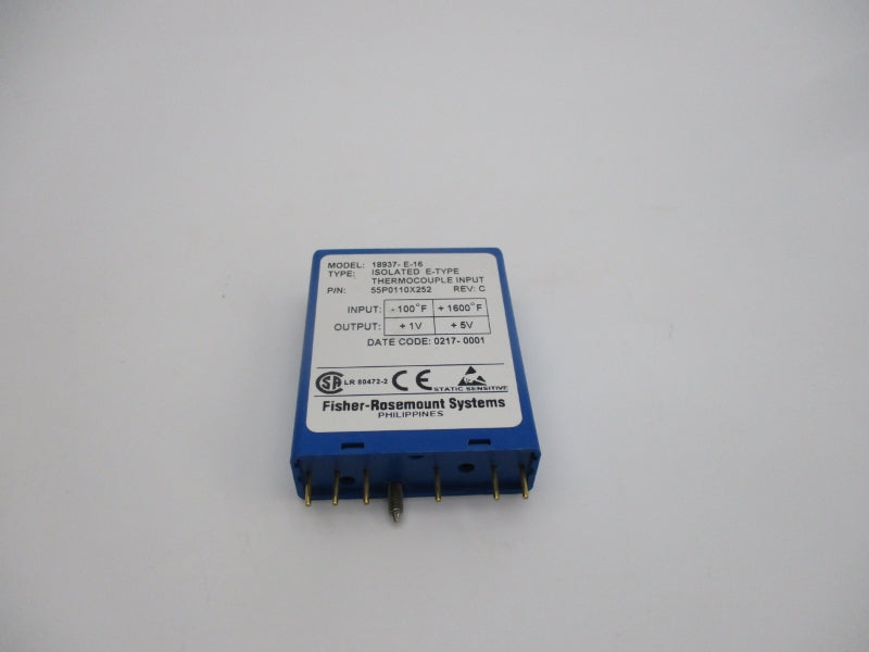 FISHER ROSEMOUNT 55P0110X252 18937-E-16 1/5V NSNP