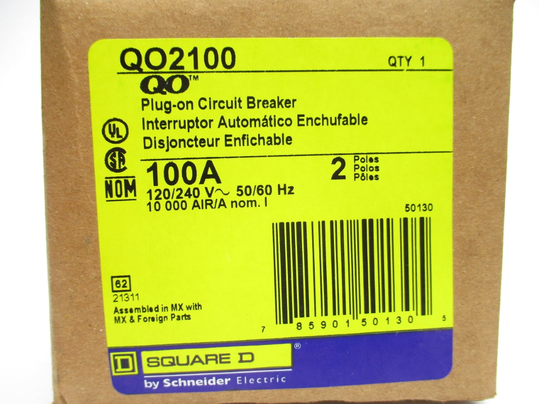 SQUARE D QO2100 100A 120/240V (LOT OF 200) NSMP
