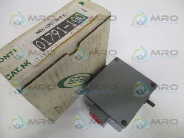 REES 01791-100 MACHINE LIMIT SWITCH RH ROLLER LEVER *NEW IN BOX*