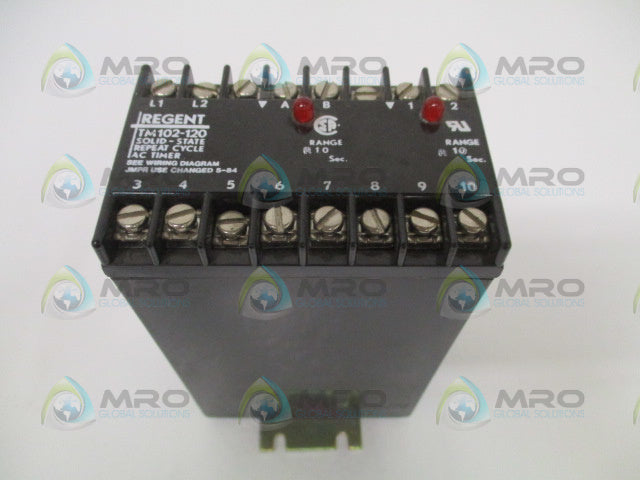 REGENT CONTROLS TM102-120 SOLID-STATE REPEAT CYCLE AC TIMER *NEW NO BOX*