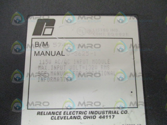 RELIANCE ELECTRIC 57400-1 115V AC/DC INPUT MODULE *USED*