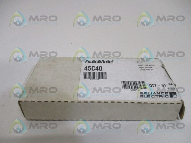 RELIANCE ELECTRIC AUTOMATE 45C40 DUAL INPUT MODULE *NEW IN BOX*
