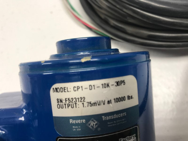 REVERE TRANSDUCERS CP1-D1-10K-30P5 LOAD CELL 10Klbs *NEW NO BOX*