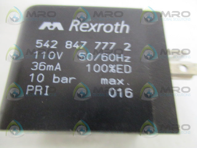 REXROTH 5428477772 SOLENOID COIL 110V *NEW NO BOX*