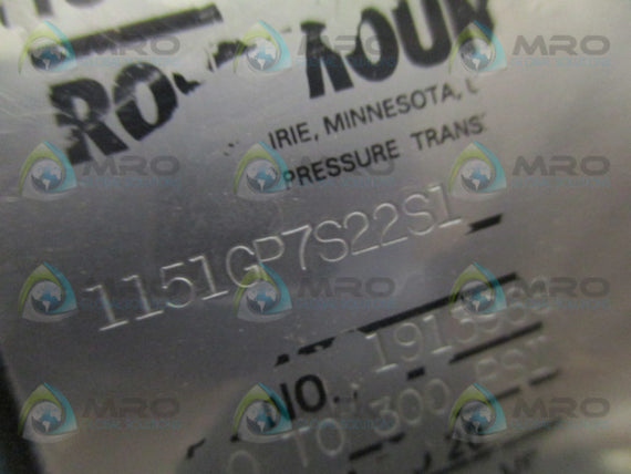 ROSEMOUNT 1151GP7S22S1 PRESSURE TRANSMITTER 0-300 PSI *USED*