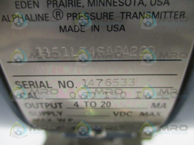 ROSEMOUNT ALPHALINE 1151LT4SA0A22D PRESSURE TRANSMITTER 0/150IN.H2O*NEW NO BOX*
