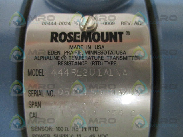 ROSEMOUNT 444RL2U1A1NA TEMPERATURE TRANSMITTER 0/210 DEG C *NEW IN BOX*