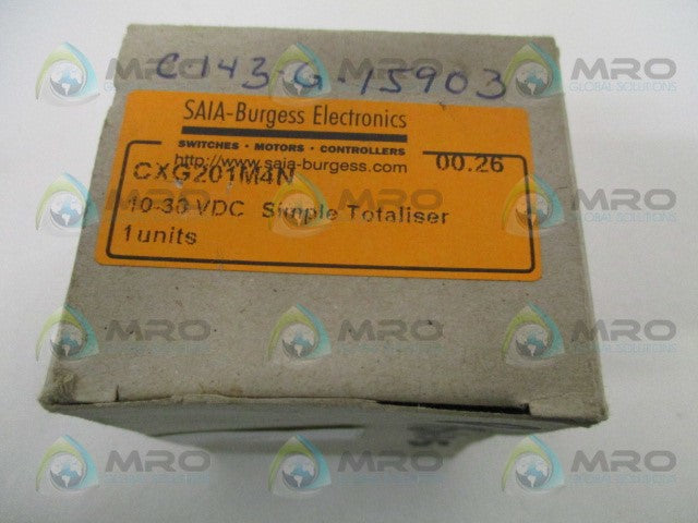 SAIA-BURGESS CXG201M4N 10-30VDC SIMPLE TOTALISER *NEW IN BOX*