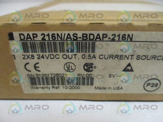 SCHNEIDER AEG TSX COMPACT DAP216N/AS-BDAP-216N OUTPUT MODULE *NEW IN BOX*