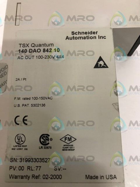SCHNEIDER TSX QUANTUM 140DAO84210 OUTPUT MODULE *NEW NO BOX*