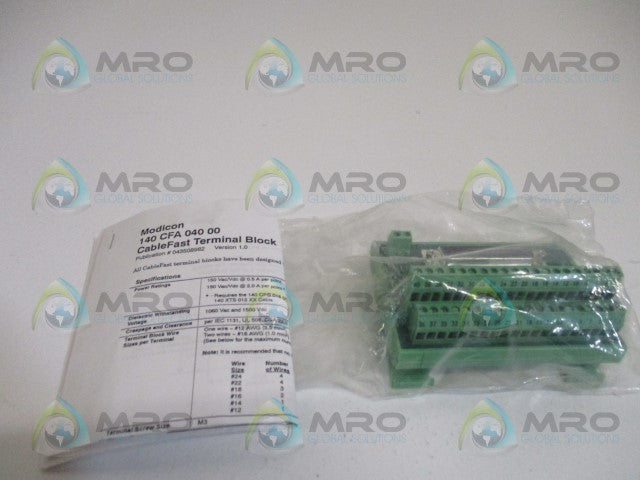 SCHNEIDER MODICON CABLEFAST 140CFA04000 UNIVERSAL WIRING BLOCK *NEW NO BOX*