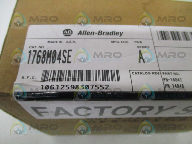 ALLEN BRADLEY COMPACTLOGIX 1768-M04SE SER. A  F/W 15.37 DATE2008*FACTORY SEALED*