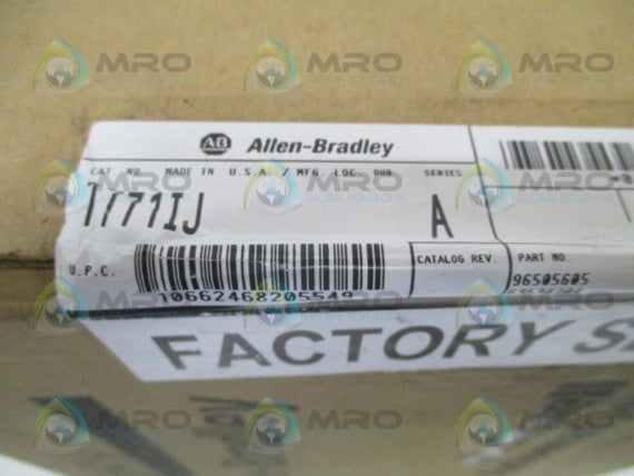 ALLEN BRADLEY 1771-IJ SER. A F/W L ENCODER COUNTER DATE: 2008 *FACTORY SEALED*