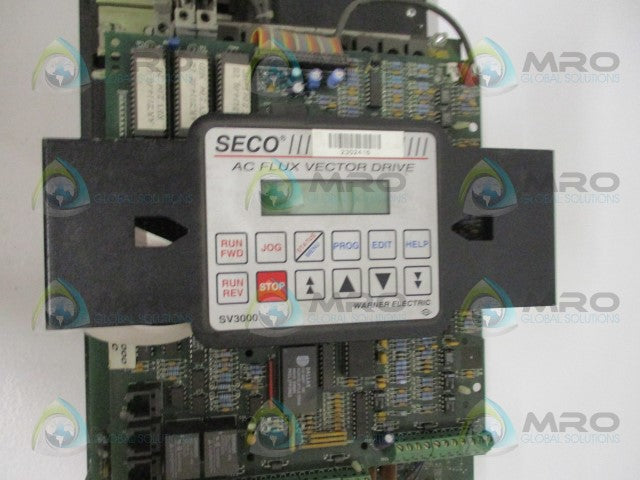 WARNER ELECTRIC SECO SV3000 SV3420-00000 AC FLUX VECTOR DRIVE *USED*