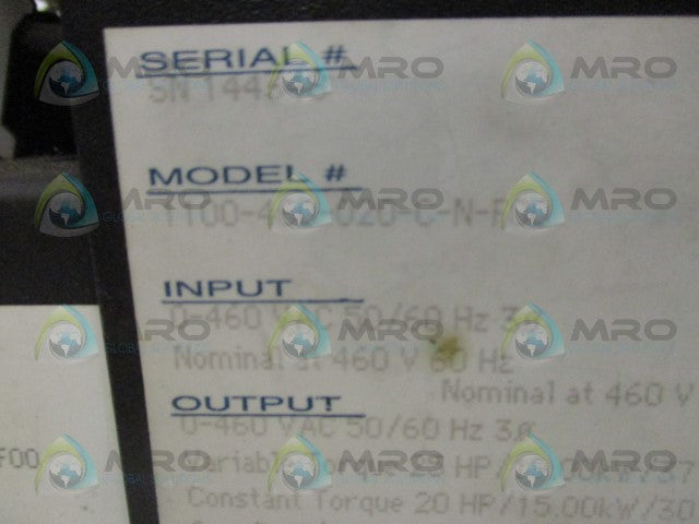 WARNER ELECTRIC SECO SV3000 SV3420-00000 AC FLUX VECTOR DRIVE *USED*