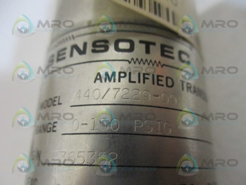 SENSOTEC 440/7229-09 AMPLIFIED PRESSURE TRANSDUCER 0-150 PSI *NEW NO BOX*