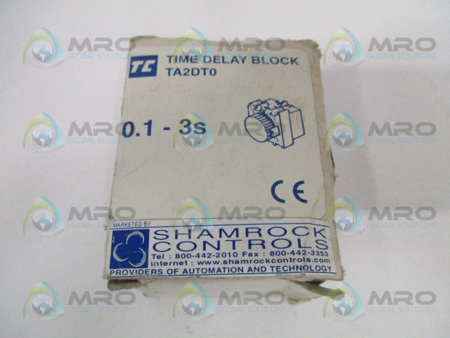 SHAMROCK CONTROLS TA2DT0 TIME DELAY BLOCK 0.1-3s *NEW IN BOX*