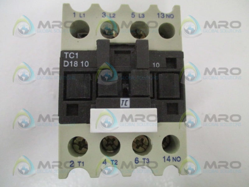 SHAMROCK CONTROLS TC1-D1810-B7 CONTACTOR 24V *NEW NO BOX*